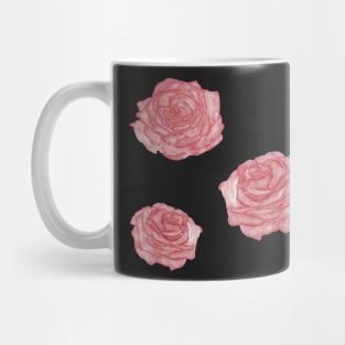 Pink watercolor roses stickers Mug